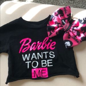 Barbie CROP TOP & hair bow